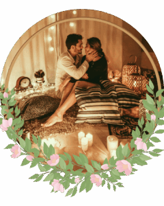 couple anniversary ritual with lit candles tantra