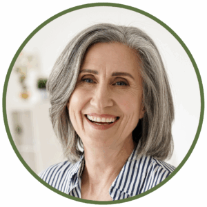 mature woman with grat hair
