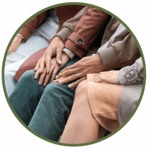 three lovers holding hands