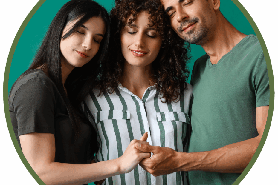 non-monogamous lovers holding hands