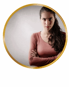 upset and annoyed woman