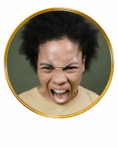 angry person screaming