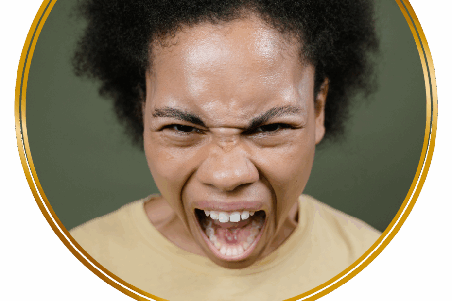 angry person screaming