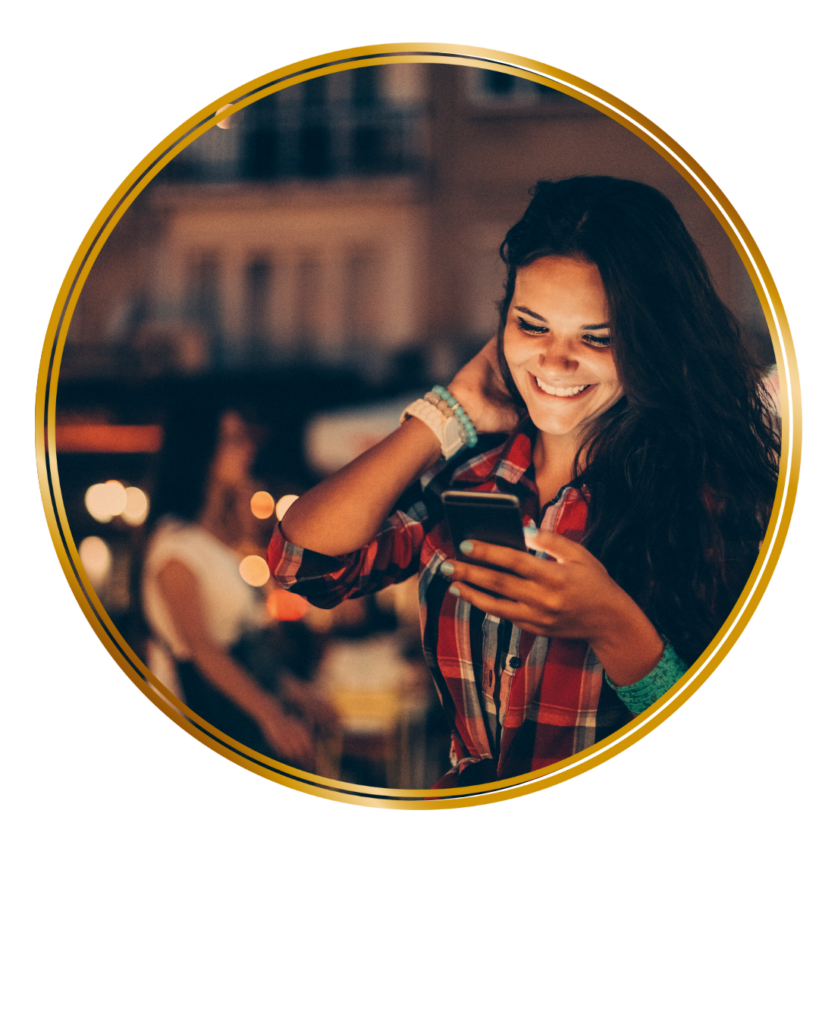 happy woman on cell phone happy woman on cell phone