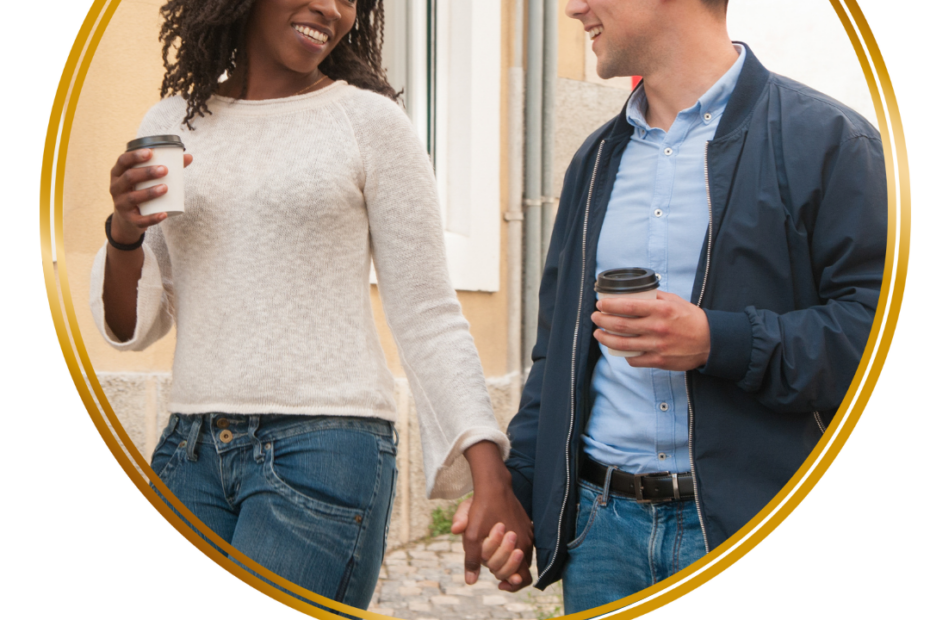 couple dating and looking at each other