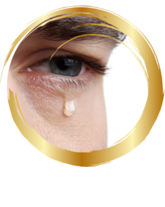 crying man's eye